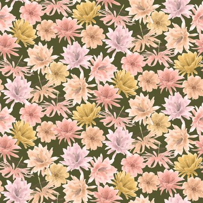 Mojave Desert Blooms-mønster, 2021 (grafitblyant og digital) af Stacy Hsu