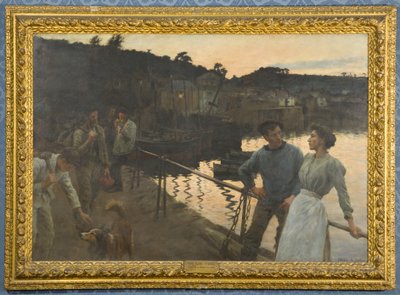 Hjemme-med, aften af Stanhope Alexander Forbes