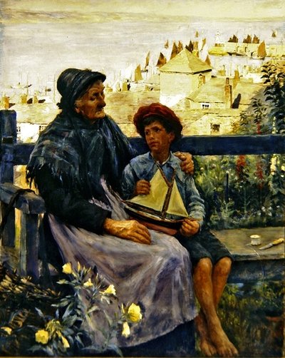 Havets søn (olie på lærred) af Stanhope Alexander Forbes