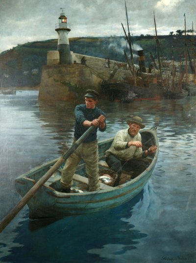 Fyrtårnet i Newlyn, Cornwall af Stanhope Alexander Forbes