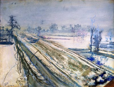 Udsigt over Kościuszko Høj fra kunstnerens atelier af Stanisław Wyspiański