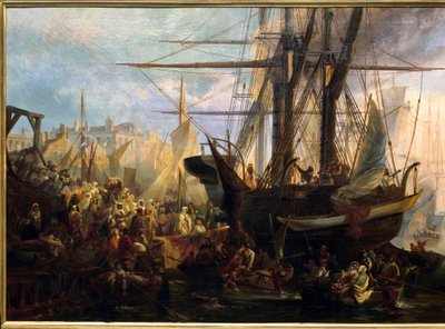 Indskibning af Abd El Kader (Abd El-Kader, algerisk politiker og filosof af Stanislas Gorin