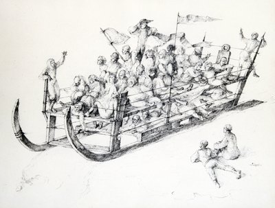 Slæden, c1850-1890 af Stanislas Lepine