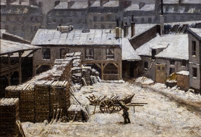 Sne i Paris af Stanislas Victor Edouard Lepine
