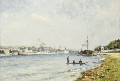 Seinen ved Passy, ca. 1880 (olie på lærred) af Stanislas Victor Edouard Lepine