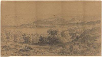 Panorama på en bjergsø af Stanislaus Graf von Kalckreuth