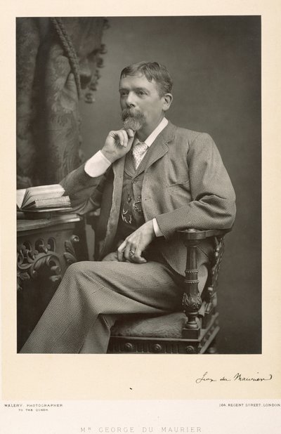 George du Maurier (1834-96), kunstner, tegner og romanforfatter, portrætfoto af Stanislaus Walery