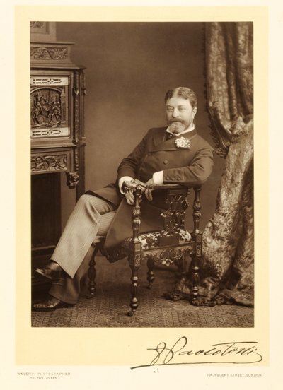 Sir Francesco Paolo Tosti (1847-1916), sangkomponist, portrætfotografi af Stanislaus Walery