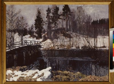 Forår. Maleri af Stanislav Yulianovich Zhukovsky (Zhukovsky) (1873-1944), olie på lærred. Russisk kunst, begyndelsen af ​​det 20. århundrede, art nouveau, modernisme. Statens Kunstmuseum for Republikken Karelen, Petrozavodsk (Rusland). af Stanislav Joulianovitch Joukovski