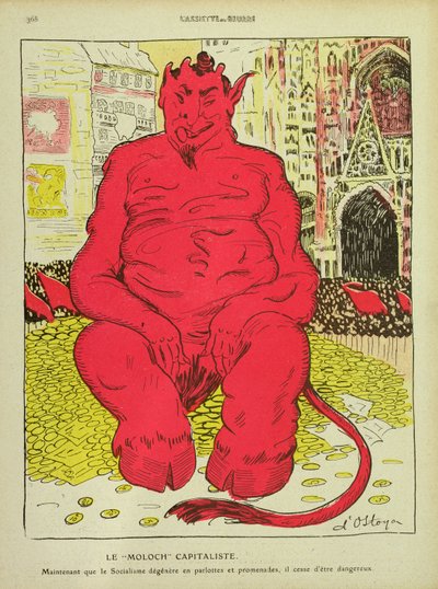 The Capitalist Moloch, fra LAssiette au Beurre, 27. august 1910 af Stanislav Ostoja-Chrostovski