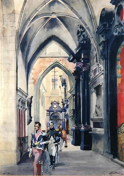 Interiør af katedralen i Wawel af Stanislaw and Kossak Wojciech Tondos