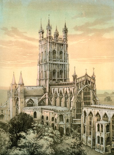 Gloucester Cathedral, Gloucestershire, c1870 af Stannard and Son