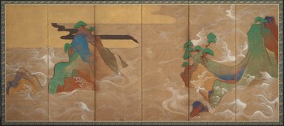 Bølger ved Matsushima, 1600-tallet. af Sôtatsu