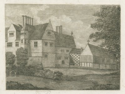 Brewood - Black Ladies Priory: gravering og [?1700-tallet] (tryk) af Stebbing Shaw