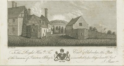 Burton-upon-Trent Abbey: gravering, nd [c1795] (tryk) af Stebbing Shaw