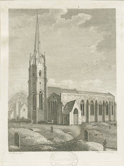 Clifton Campville Church: gravering, nd [c 1790] (tryk) af Stebbing Shaw