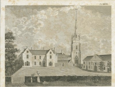 Clifton Campville Church: gravering, nd [c 1790] af Stebbing Shaw
