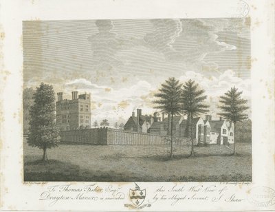 Drayton Bassett - "Drayton Manor": engraving, nd [1795] dani af Stebbing Shaw