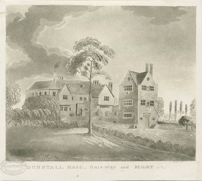 Dunstall Hall: akvatintegravering, nd [1762-1802] (tryk) af Stebbing Shaw