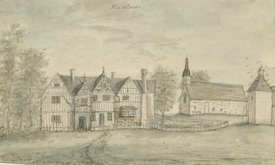 Haselour Chapel: vandfarvemaleri, nd [1797] af Stebbing Shaw