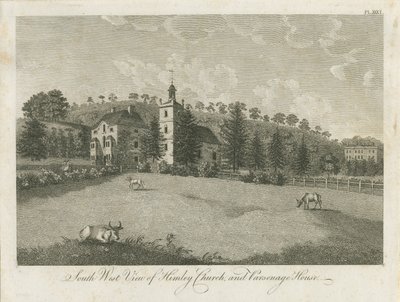 Himley kirke og præstegård: gravering, nd [1762-1798] (tryk) af Stebbing Shaw
