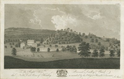 Himley Hall: gravering, nd [1762-1798] af Stebbing Shaw