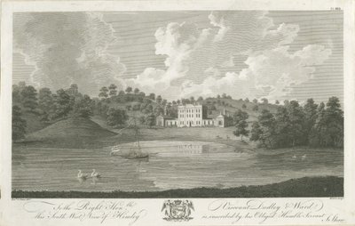 Himley Hall: gravering, nd [1762-1798] af Stebbing Shaw