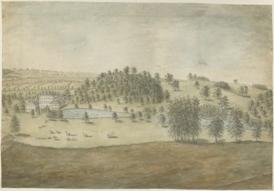 Himley Hall: water color painting, nd [1762-1798] dani af Stebbing Shaw