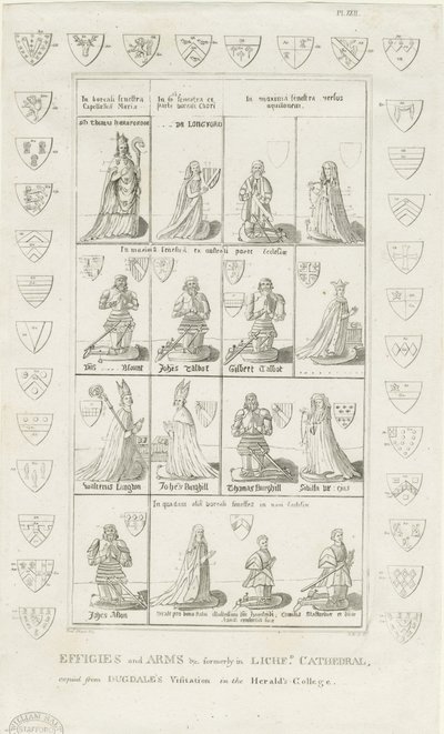 Lichfield Cathedral - Billede og våben: gravering, nd [1762-1798] (tryk) af Stebbing Shaw