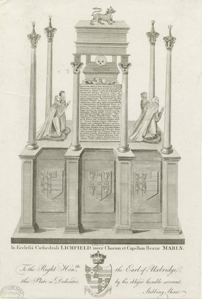 Lichfield Cathedral - Tomb of William Paget: gravering, nd [1762-1798] (tryk) af Stebbing Shaw