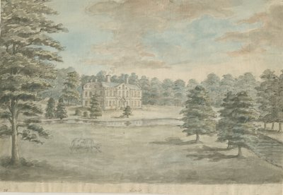 Lysways Hall: vandfarvemaleri, nd [1762-1802] af Stebbing Shaw