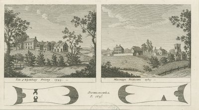 Mavesyn Ridware Hall - Gatehouse: engraving, 1785dani af Stebbing Shaw