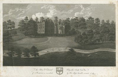 Prestwood Hall: gravering, nd [1762-1802] af Stebbing Shaw