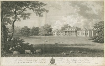 Shugborough Hall: gravering, nd [c 1802] (tryk) af Stebbing Shaw