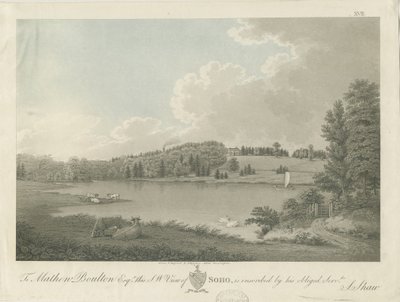 Soho - [Matthew Boultons] hus: gravering, nd [c 1798] (tryk) af Stebbing Shaw