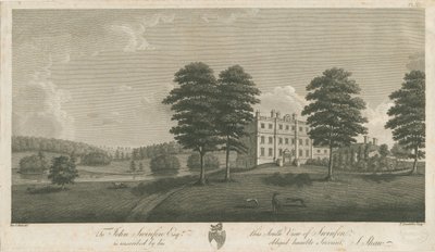 Swinfen Hall: gravering, nd [1762-1798] (tryk) af Stebbing Shaw