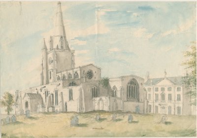 Uttoxeter Church [Old]: water color painting, nd [1794] dani af Stebbing Shaw