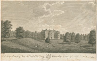 Wrottesley Hall: gravering, nd [c 1798] (tryk) af Stebbing Shaw