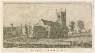 Yoxall Church: gravering, nd [c 1798] (tryk) af Stebbing Shaw