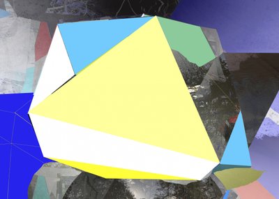 Abstrakt geometrisk landskab af Stefan Fransson