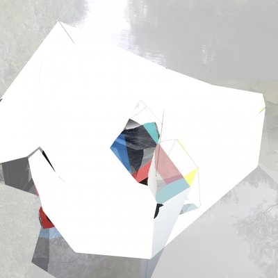 Farverigt geometrisk abstrakt af Stefan Fransson