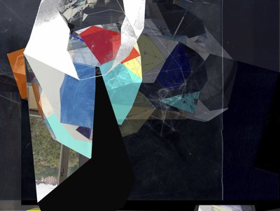 Farverige geometriske lag af Stefan Fransson