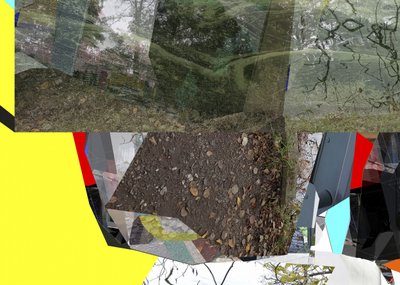 Geometrisk skovcollage af Stefan Fransson