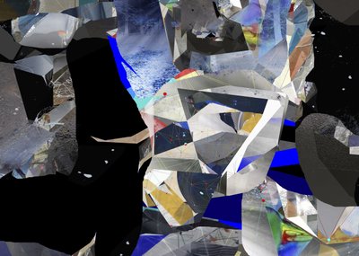 Shattered Blue – Abstrakt af Stefan Fransson