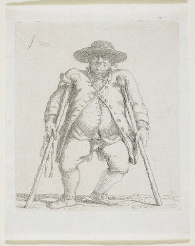 Mand med Krykker; "Orlandini" af Stefan Juliusz Norblin de la Gourdaine