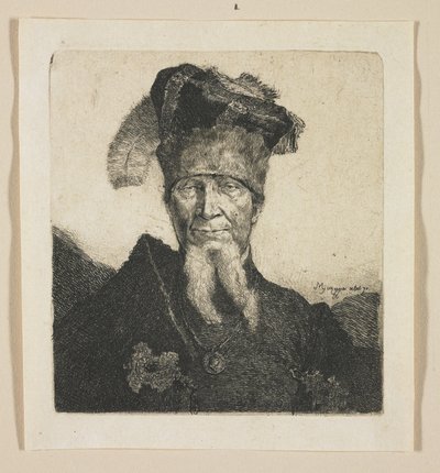 Portræt af en mand, såkaldt "Mazeppa" af Stefan Juliusz Norblin de la Gourdaine