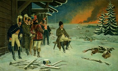 Napoleon ved Maloyaroslavets (olie på lærred) af Stefan Vladislavovich Bakalowicz