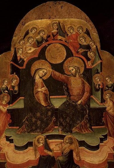 Jomfruens kroning (panel) af Stefano (fl.1353 81) Veneziano