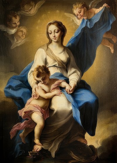 Den ubesmittede jomfru. omkring 1690 af Stefano Maria Legnani