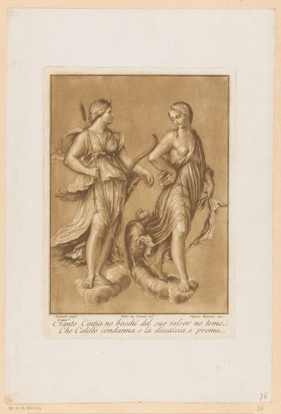 Diana og Callisto Plafondschilderingen van de Loggia di Galatea i de Villa Farnesina te Rom (serietitel) af Stefano Mulinari
